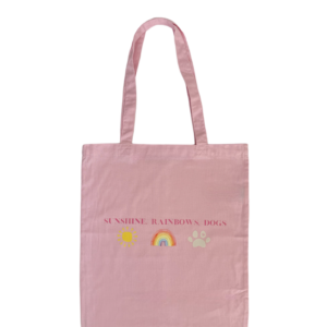Sunshine, Rainbows, Dogs Cotton Tote Bag