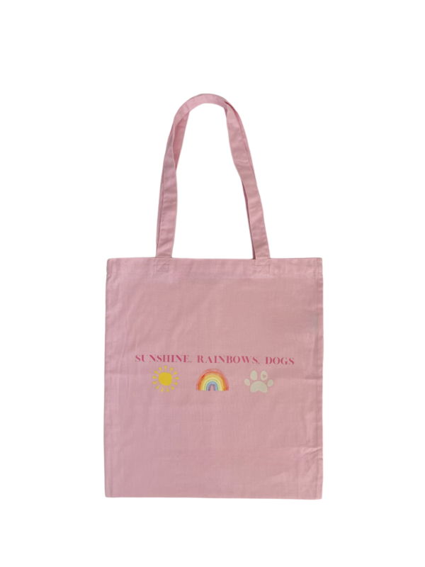 Sunshine, Rainbows, Dogs Cotton Tote Bag