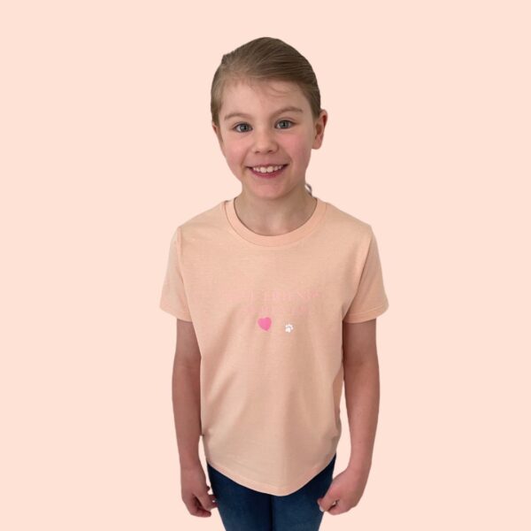 Best Friends Furever Peach Cotton Tee For Kids - Image 3
