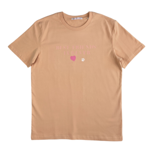 Best Friends Furever Peach Cotton Tee For Kids