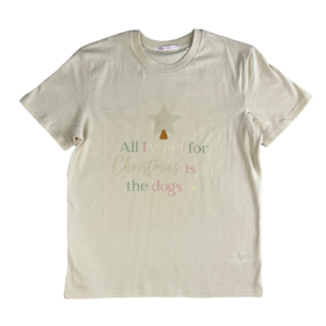 All I Want For Christmas Is All The Dogs Natural Cotton Tee For Kids