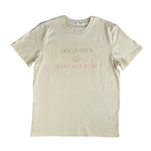 Dog Paws Santa Clause Natural Cotton Tee For Kids